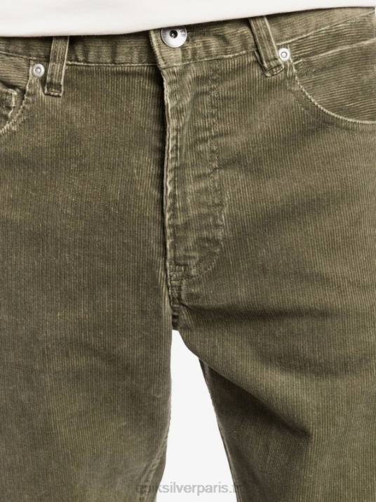 Hommes Quiksilver pantalon droit en velours côtelé kracker D6PT1606 kalamata
