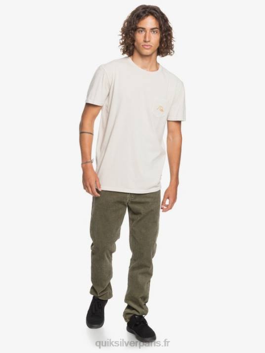 Hommes Quiksilver pantalon droit en velours côtelé kracker D6PT1606 kalamata