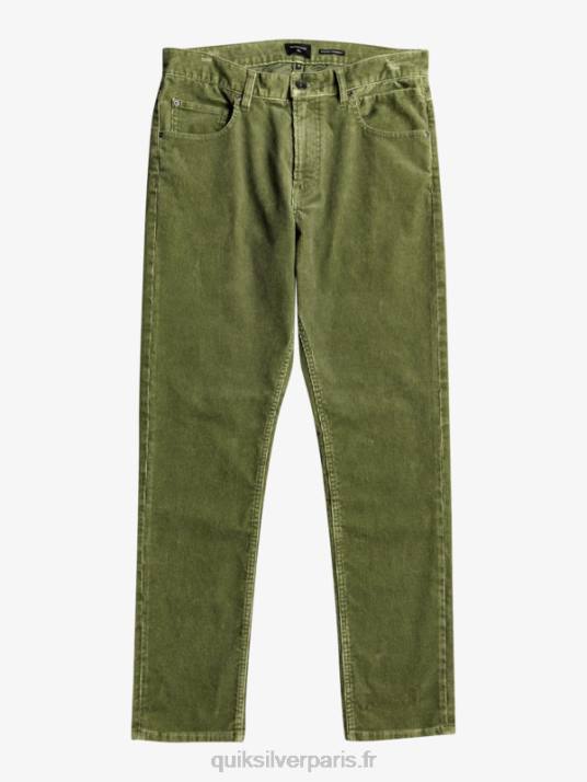 Hommes Quiksilver pantalon droit en velours côtelé kracker D6PT1607 trèfle à quatre feuilles