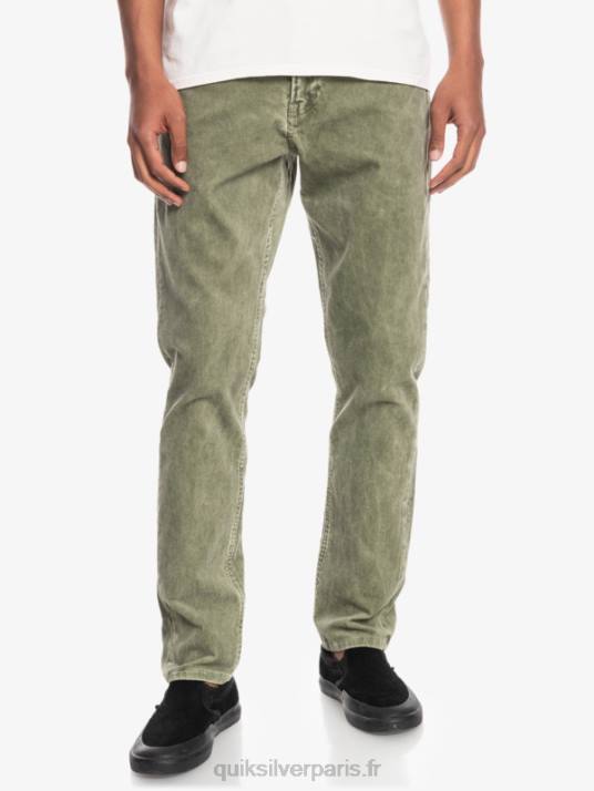 Hommes Quiksilver pantalon droit en velours côtelé kracker D6PT1607 trèfle à quatre feuilles