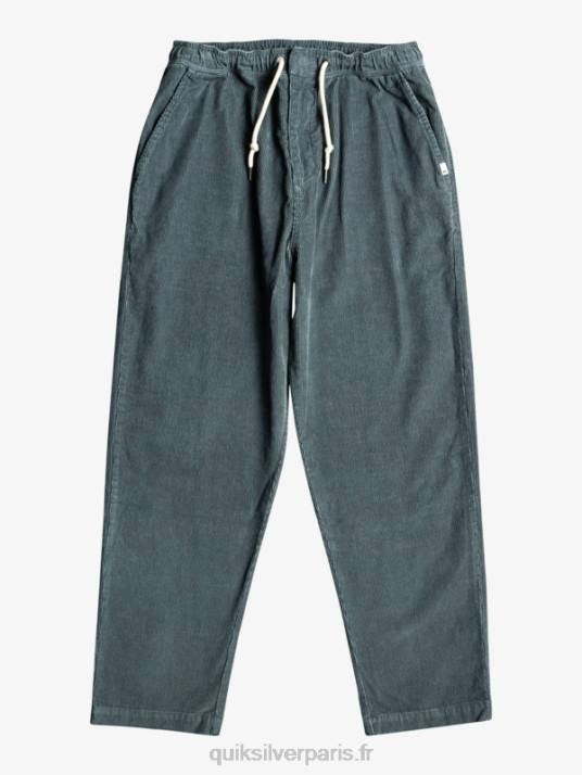 Hommes Quiksilver pantalon en velours côtelé D6PT921 ardoise foncée