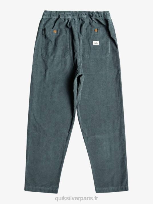 Hommes Quiksilver pantalon en velours côtelé D6PT921 ardoise foncée
