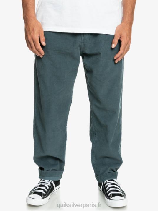 Hommes Quiksilver pantalon en velours côtelé D6PT921 ardoise foncée