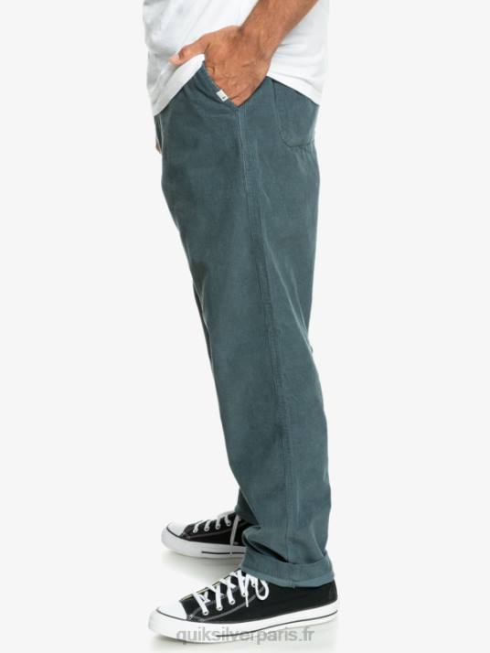 Hommes Quiksilver pantalon en velours côtelé D6PT921 ardoise foncée