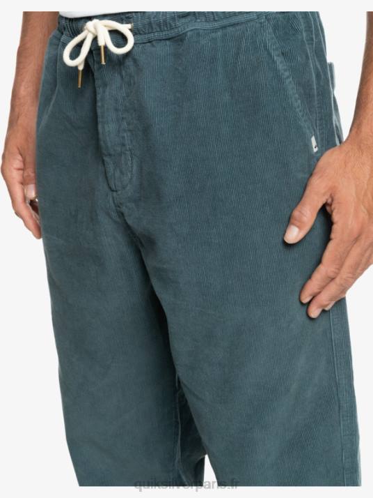 Hommes Quiksilver pantalon en velours côtelé D6PT921 ardoise foncée