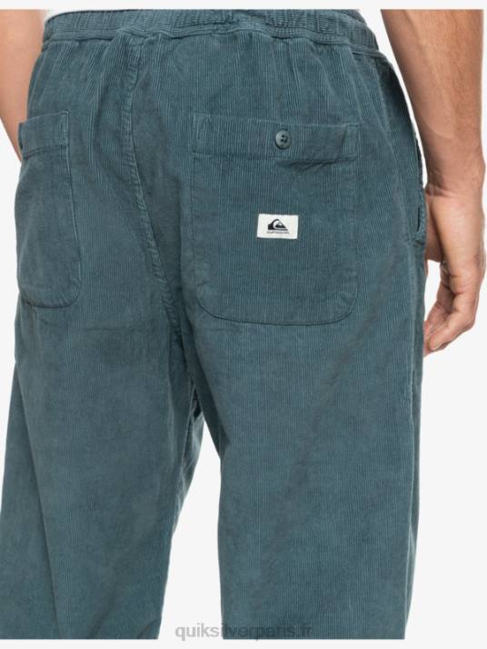 Hommes Quiksilver pantalon en velours côtelé D6PT921 ardoise foncée