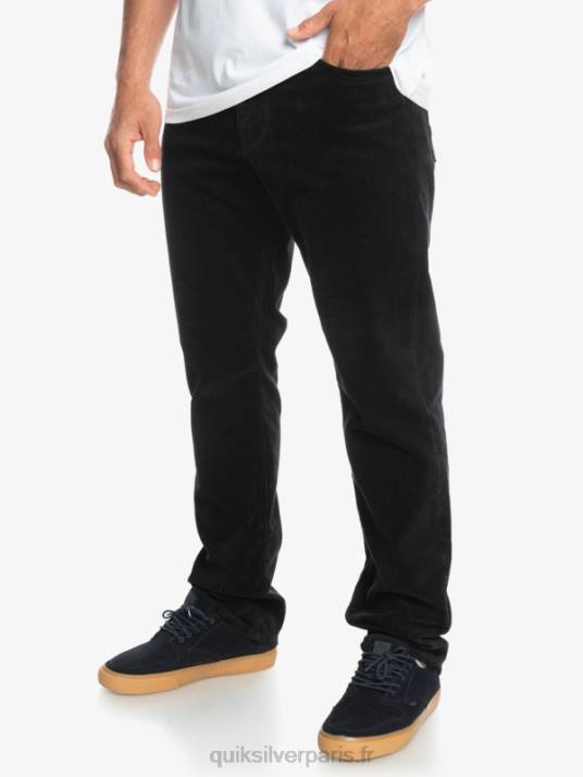 Hommes Quiksilver pantalon en velours côtelé kracker D6PT1546 noir