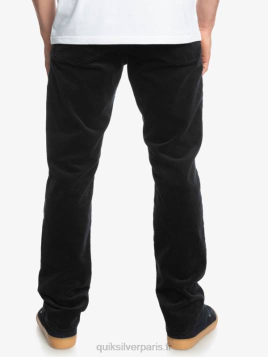 Hommes Quiksilver pantalon en velours côtelé kracker D6PT1546 noir