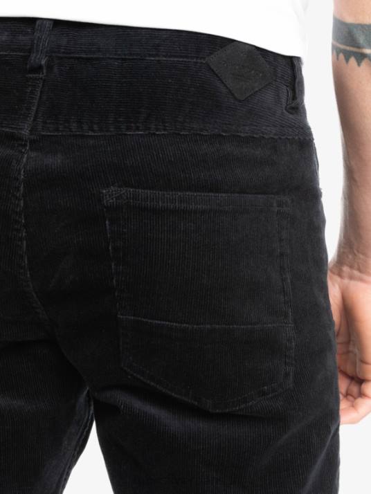 Hommes Quiksilver pantalon en velours côtelé kracker D6PT1546 noir