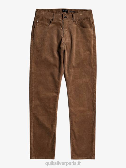 Hommes Quiksilver pantalon en velours côtelé kracker D6PT1547 Pépite de chocolat