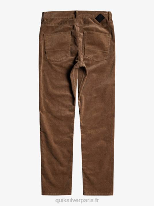 Hommes Quiksilver pantalon en velours côtelé kracker D6PT1547 Pépite de chocolat