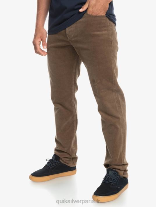 Hommes Quiksilver pantalon en velours côtelé kracker D6PT1547 Pépite de chocolat