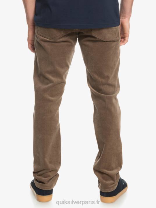 Hommes Quiksilver pantalon en velours côtelé kracker D6PT1547 Pépite de chocolat
