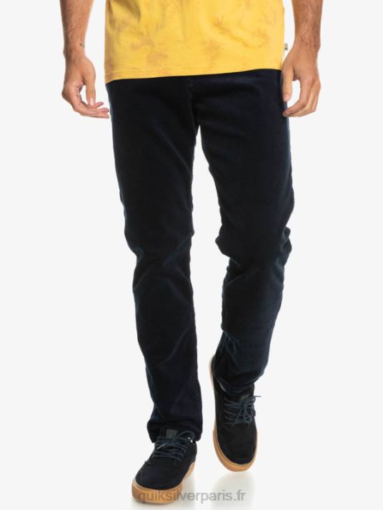 Hommes Quiksilver pantalon en velours côtelé kracker D6PT1548 blazer bleu marine