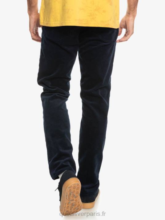 Hommes Quiksilver pantalon en velours côtelé kracker D6PT1548 blazer bleu marine