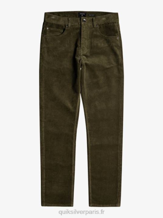 Hommes Quiksilver pantalon en velours côtelé kracker D6PT1549 feuille de vigne