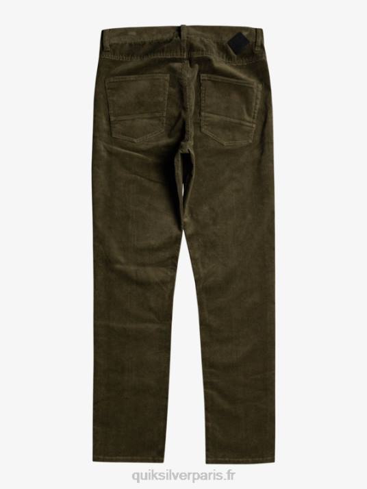 Hommes Quiksilver pantalon en velours côtelé kracker D6PT1549 feuille de vigne