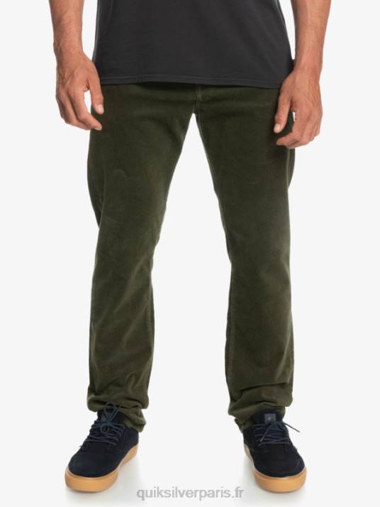 Hommes Quiksilver pantalon en velours côtelé kracker D6PT1549 feuille de vigne