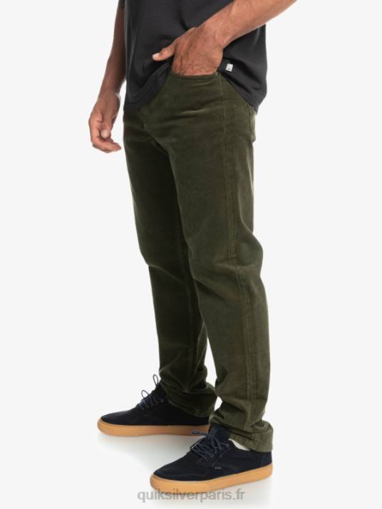 Hommes Quiksilver pantalon en velours côtelé kracker D6PT1549 feuille de vigne