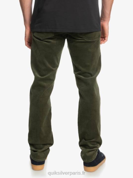 Hommes Quiksilver pantalon en velours côtelé kracker D6PT1549 feuille de vigne