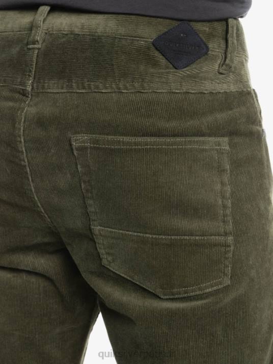 Hommes Quiksilver pantalon en velours côtelé kracker D6PT1549 feuille de vigne