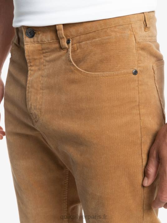 Hommes Quiksilver pantalon en velours côtelé kracker D6PT1550 plage