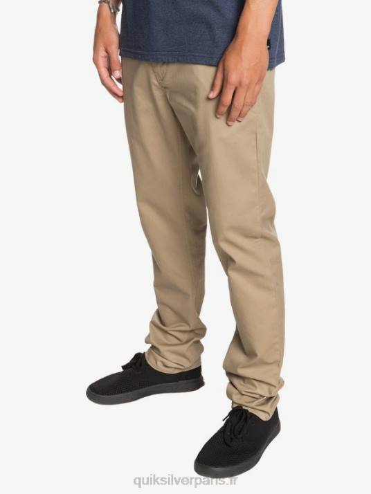 Hommes Quiksilver pantalon à poche chino daily union D6PT1159 bois d\'orme
