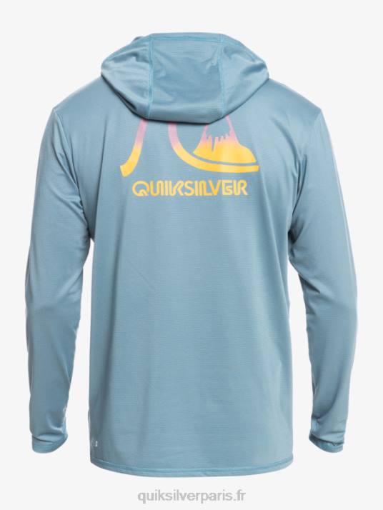 Hommes Quiksilver Dredge T-shirt de surf à manches longues UPF 50 D6PT1834 bruyère bleue provinciale