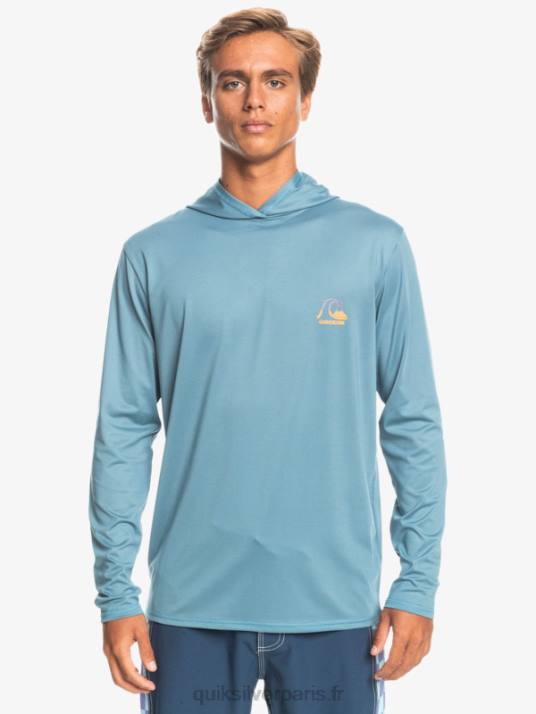 Hommes Quiksilver Dredge T-shirt de surf à manches longues UPF 50 D6PT1834 bruyère bleue provinciale