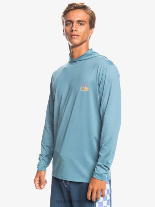 Hommes Quiksilver Dredge T-shirt de surf à manches longues UPF 50 D6PT1834 bruyère bleue provinciale