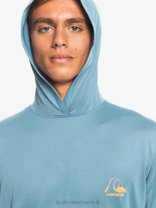 Hommes Quiksilver Dredge T-shirt de surf à manches longues UPF 50 D6PT1834 bruyère bleue provinciale