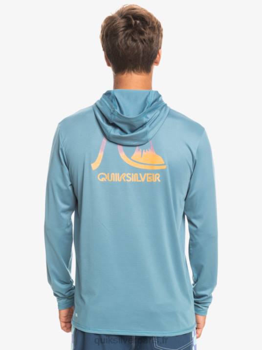 Hommes Quiksilver Dredge T-shirt de surf à manches longues UPF 50 D6PT1834 bruyère bleue provinciale
