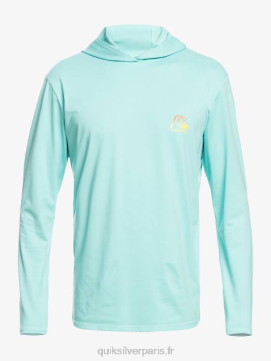 Hommes Quiksilver Dredge T-shirt de surf à manches longues UPF 50 D6PT1835 bleu ange chiné