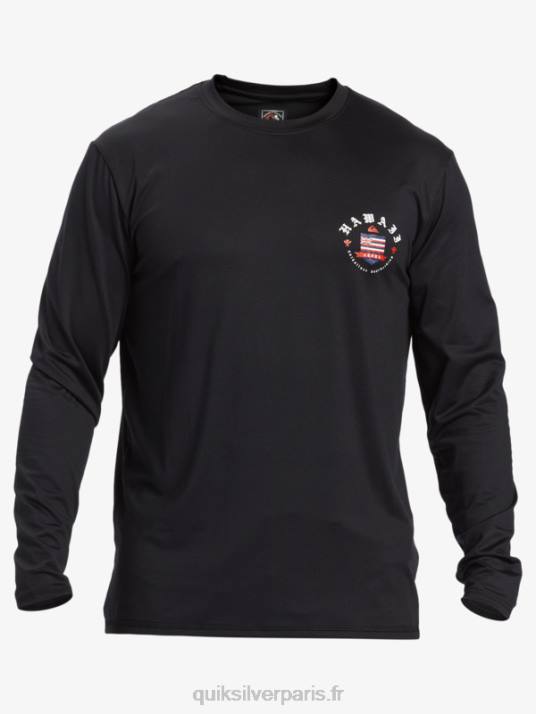 Hommes Quiksilver Hawaii Royalty UPF 50 T-shirt de surf à manches longues D6PT924 noir
