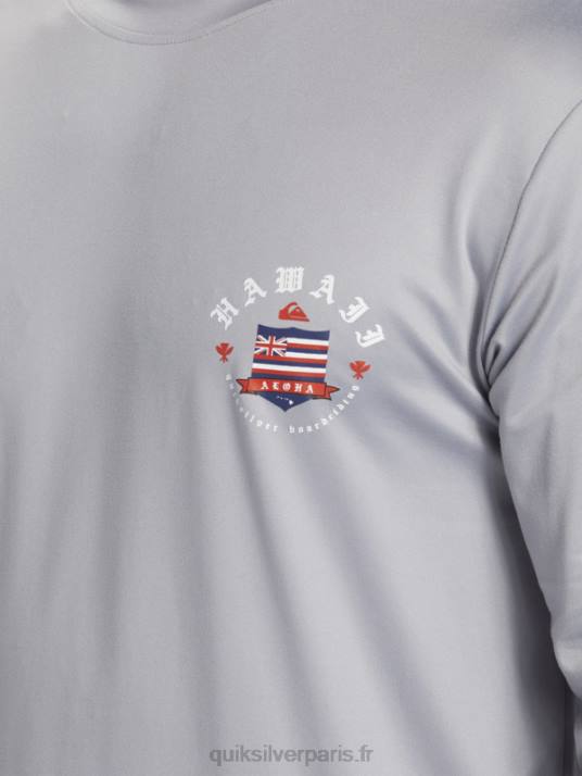 Hommes Quiksilver Hawaii Royalty UPF 50 T-shirt de surf à manches longues D6PT925 neige fondue