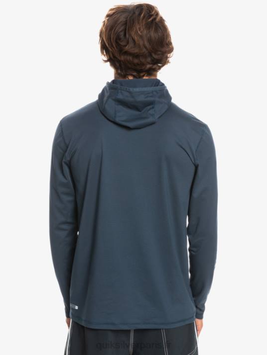 Hommes Quiksilver T-shirt de surf Heritage UPF 50 à manches longues D6PT417 chiné marine de minuit