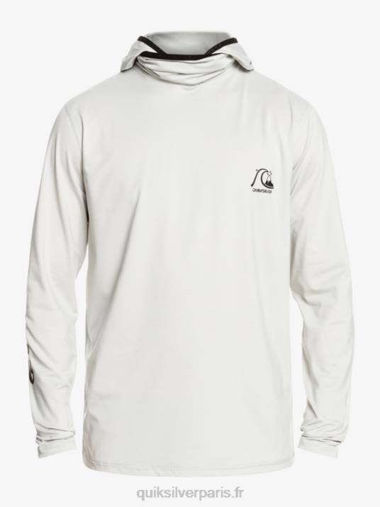 Hommes Quiksilver T-shirt de surf Heritage UPF 50 à manches longues D6PT418 gris violet chiné
