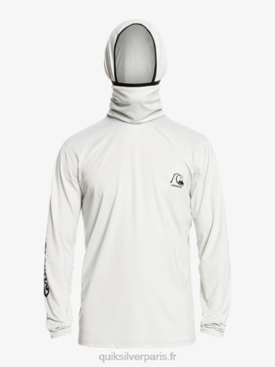 Hommes Quiksilver T-shirt de surf Heritage UPF 50 à manches longues D6PT418 gris violet chiné
