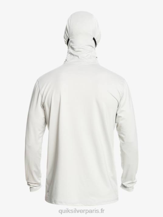 Hommes Quiksilver T-shirt de surf Heritage UPF 50 à manches longues D6PT418 gris violet chiné