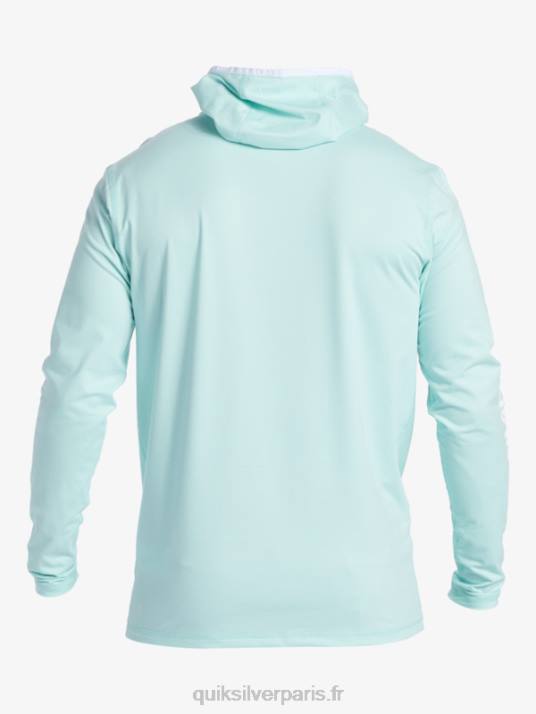 Hommes Quiksilver T-shirt de surf Heritage UPF 50 à manches longues D6PT419 bruyère bleu ciel