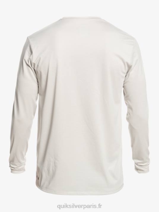 Hommes Quiksilver T-shirt de surf UPF 50 à manches longues Heritage Heather D6PT1469 gris violet chiné
