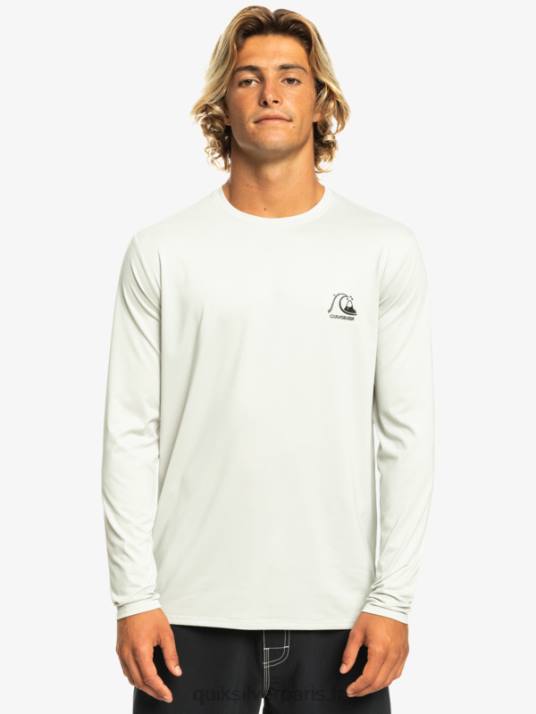 Hommes Quiksilver T-shirt de surf UPF 50 à manches longues Heritage Heather D6PT1469 gris violet chiné