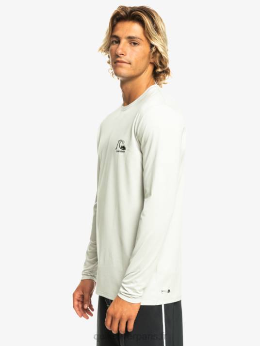 Hommes Quiksilver T-shirt de surf UPF 50 à manches longues Heritage Heather D6PT1469 gris violet chiné