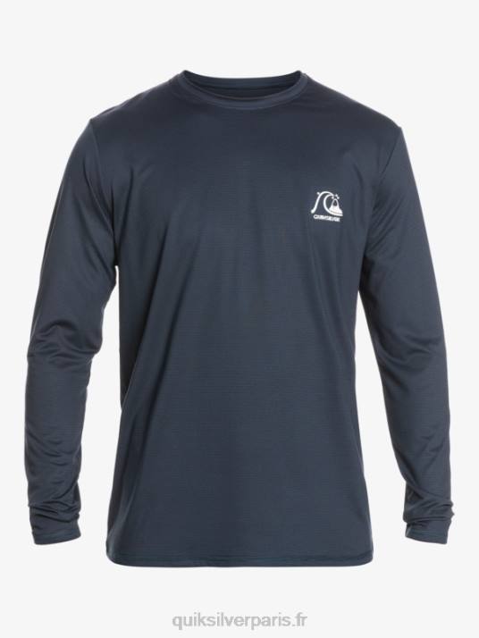 Hommes Quiksilver T-shirt de surf UPF 50 à manches longues Heritage Heather D6PT1470 chiné marine de minuit