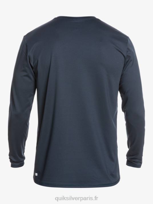 Hommes Quiksilver T-shirt de surf UPF 50 à manches longues Heritage Heather D6PT1470 chiné marine de minuit