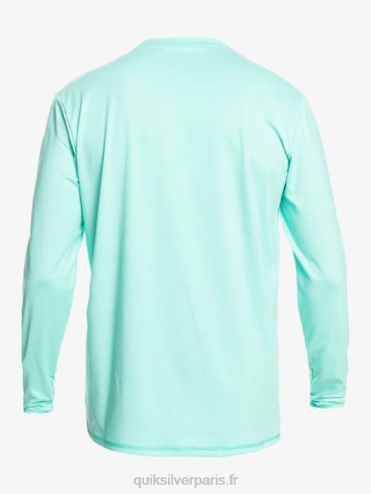 Hommes Quiksilver T-shirt de surf UPF 50 à manches longues Heritage Heather D6PT1471 bruyère vert piscine