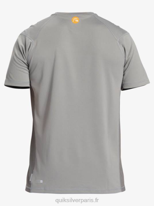 Hommes Quiksilver T-shirt de surf à manches courtes Waterman Bamboo Check 2 UPF 50 D6PT274 Peau de requin