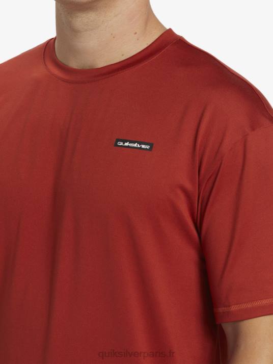Hommes Quiksilver T-shirt de surf à manches courtes omni session upf 50 D6PT539 ocre rouge