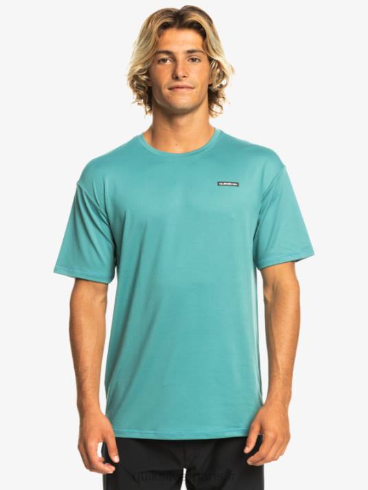 Hommes Quiksilver T-shirt de surf à manches courtes omni session upf 50 D6PT542 bleu de bretagne