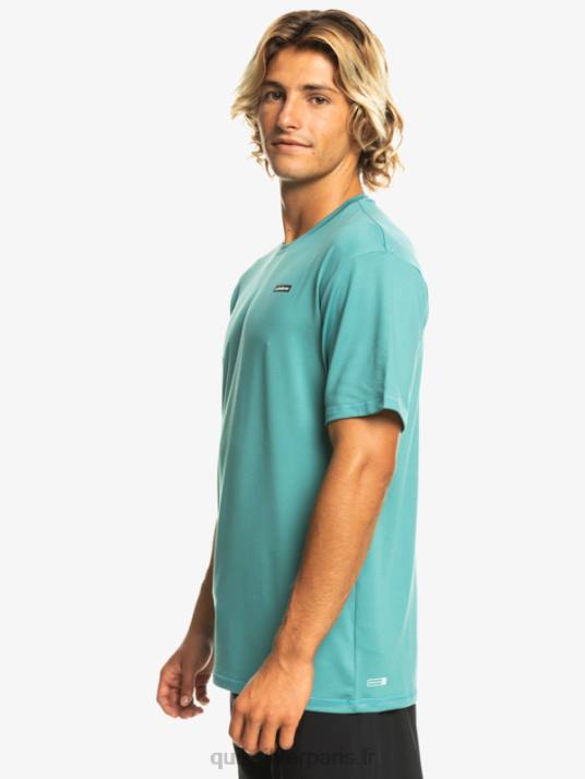 Hommes Quiksilver T-shirt de surf à manches courtes omni session upf 50 D6PT542 bleu de bretagne